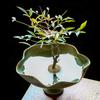 Wabi-sabi Ikebana Ceramic Vase Artistic Flower Vessels Lotus Leaf Edge Flower Pots Table Decoration Flowers Arrangement Vases