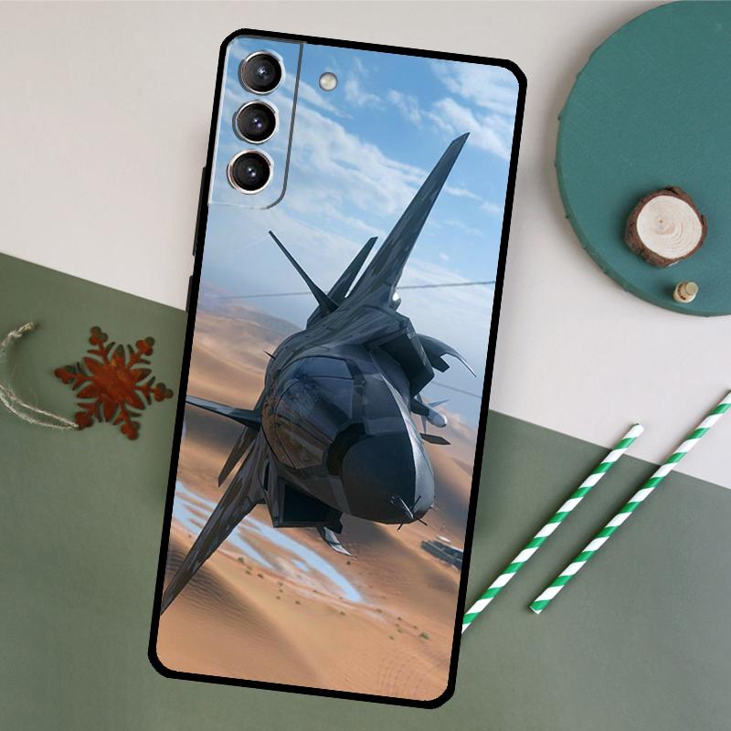 Kampfflugzeuge Hülle Für Samsung Galaxy S23 S22 S21 Ultra S20 FE S10 S9 Note 10 Plus Note 20 Ultra Cover