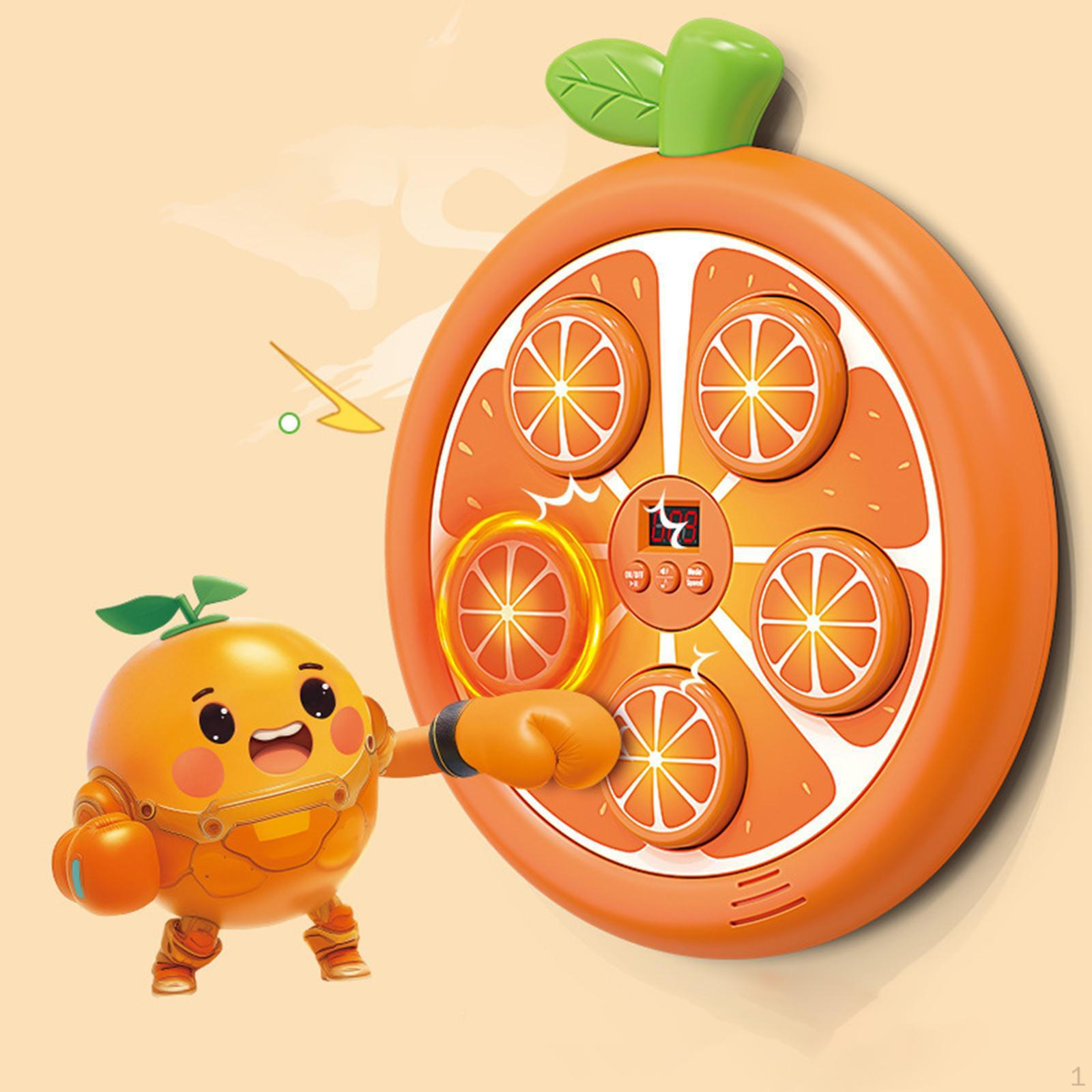 

Тренировочный коврик для бокса с музыкальным сопровождением, регулируемая настенная мишень для ударов мешком с песком Orange