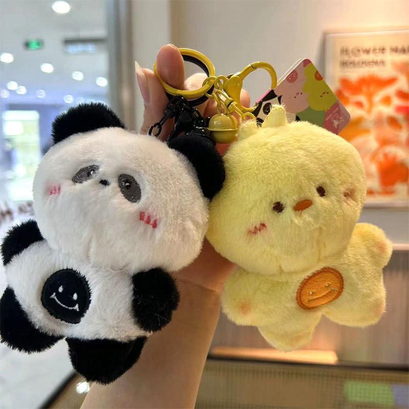 Cute Frog Duck Rabbit Panda Bear Plush Keychain For Gift And Decor