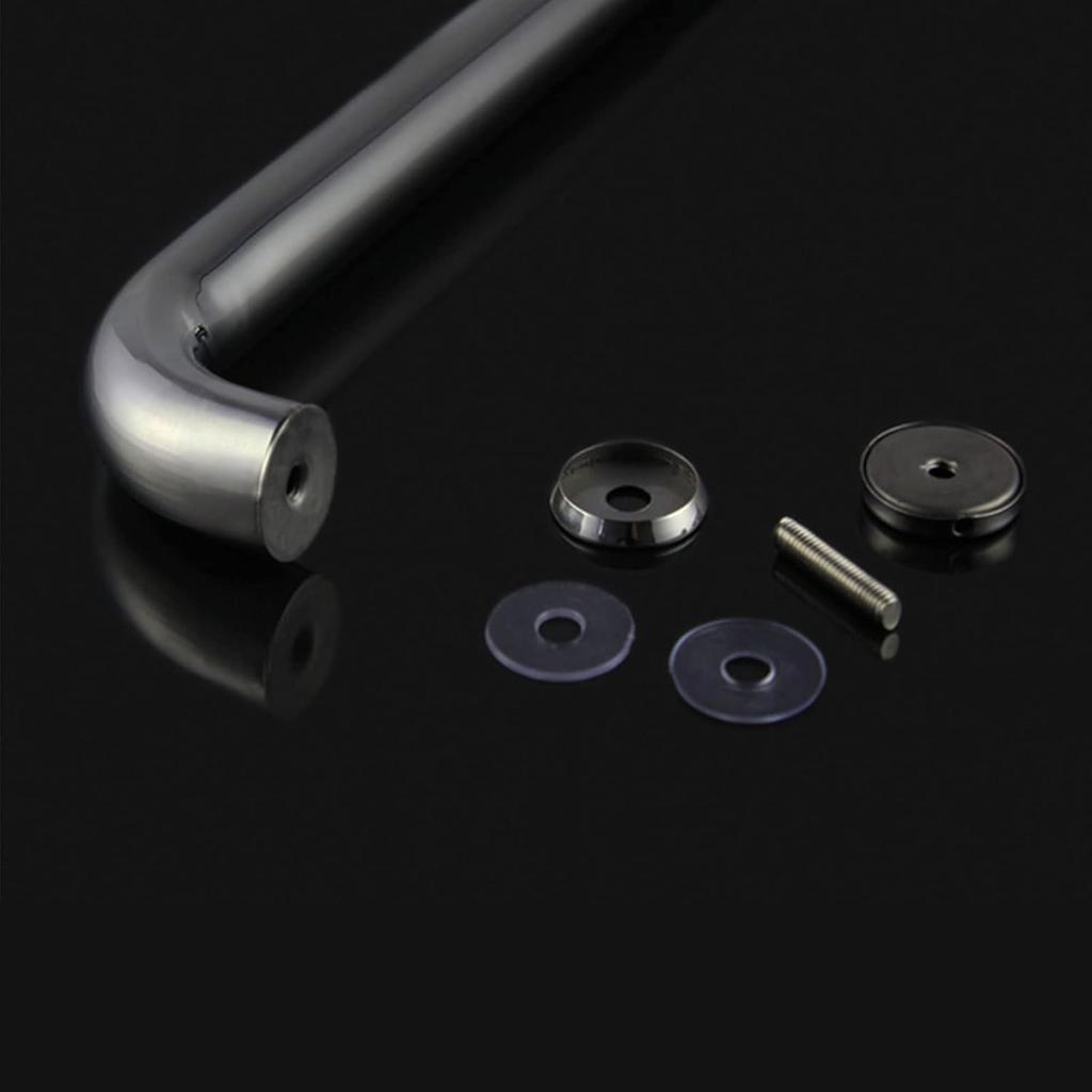 Push and Pull Stainless Steel Glass Shower Door Handle Bathroom Door Knobs Grab Bar Rail Replacement Parts Towel Bar Single Sided (Size : 450mm)