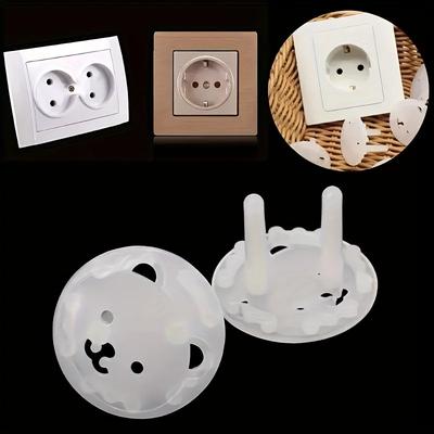 European Standard Thick Round Head Shape Baby Children Socket Bear 2-Phase Foot 2-Hole Anti-Electric Shock Safety Power Protec