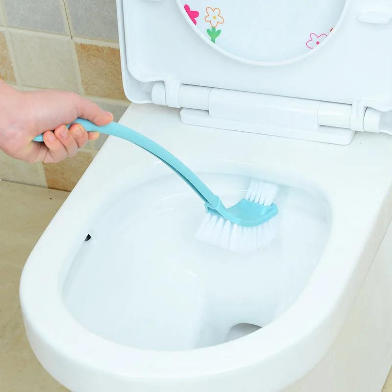 Plastic Curved Long Handle Toilet Brush Toilet Cleaning Multi-purpose Brush