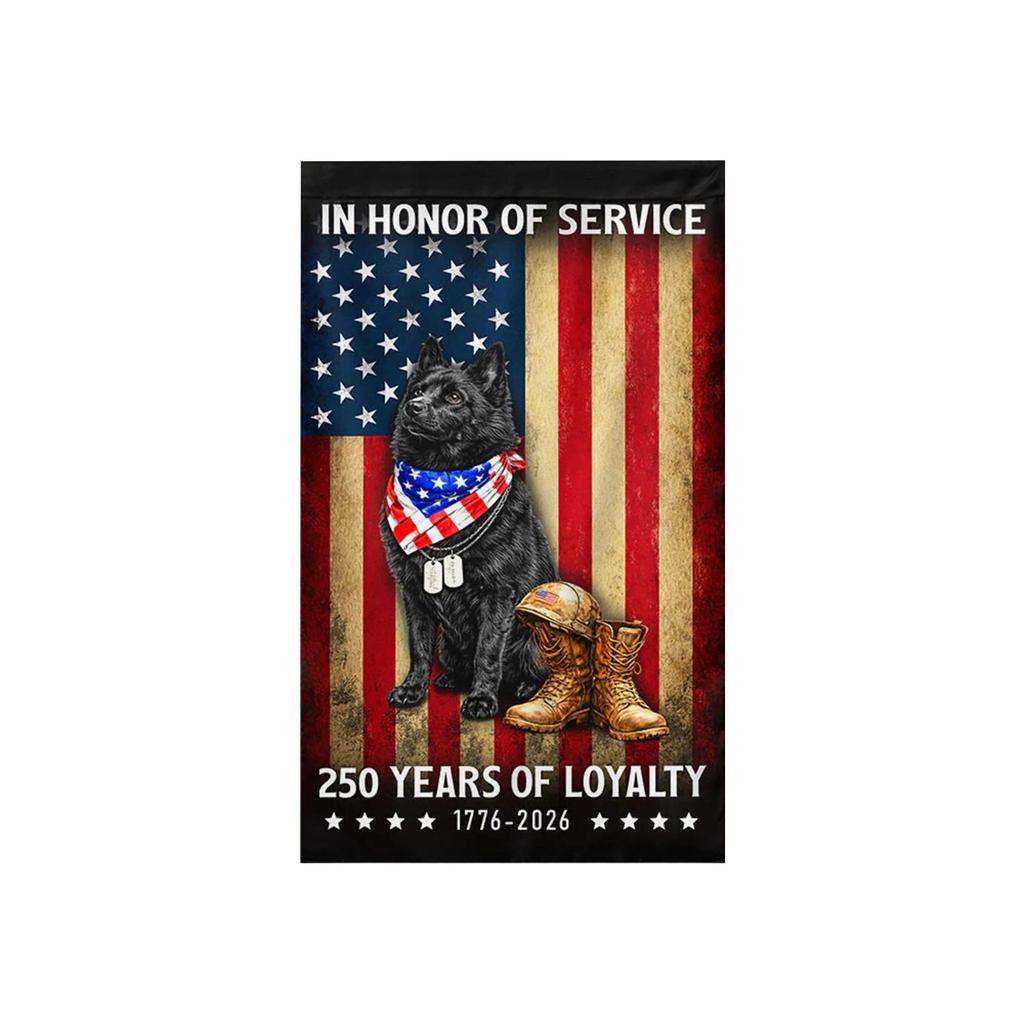 250 Years Commemorative Garden Flag Single Sided 30X45cm Patriotic Dog Design Durable Polyester Outdoor Decorative Banner