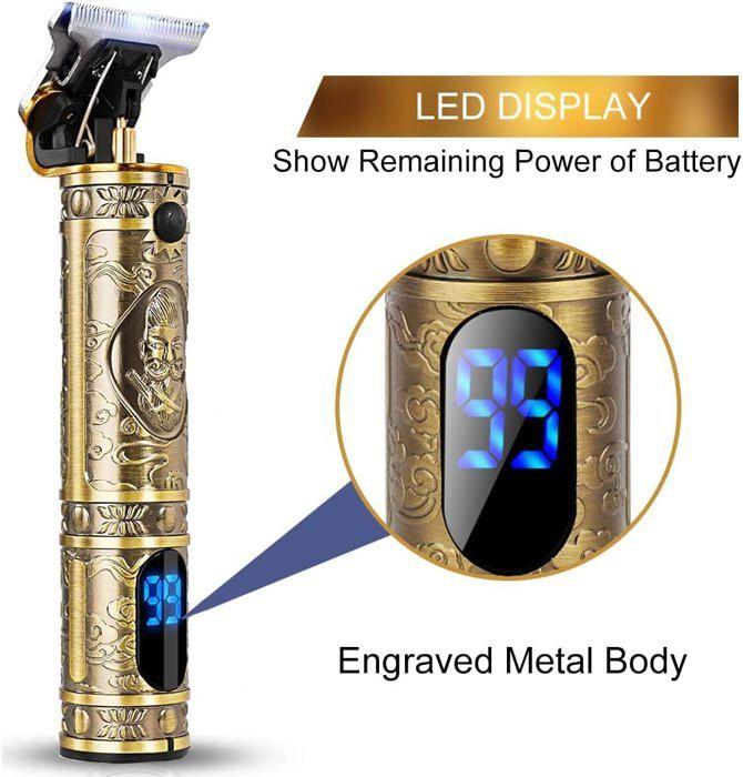 Tondeuse à Barbe - Brostyle - Tondeuse Professionnelle - Rechargeable - Afficheur LED - T-Blade