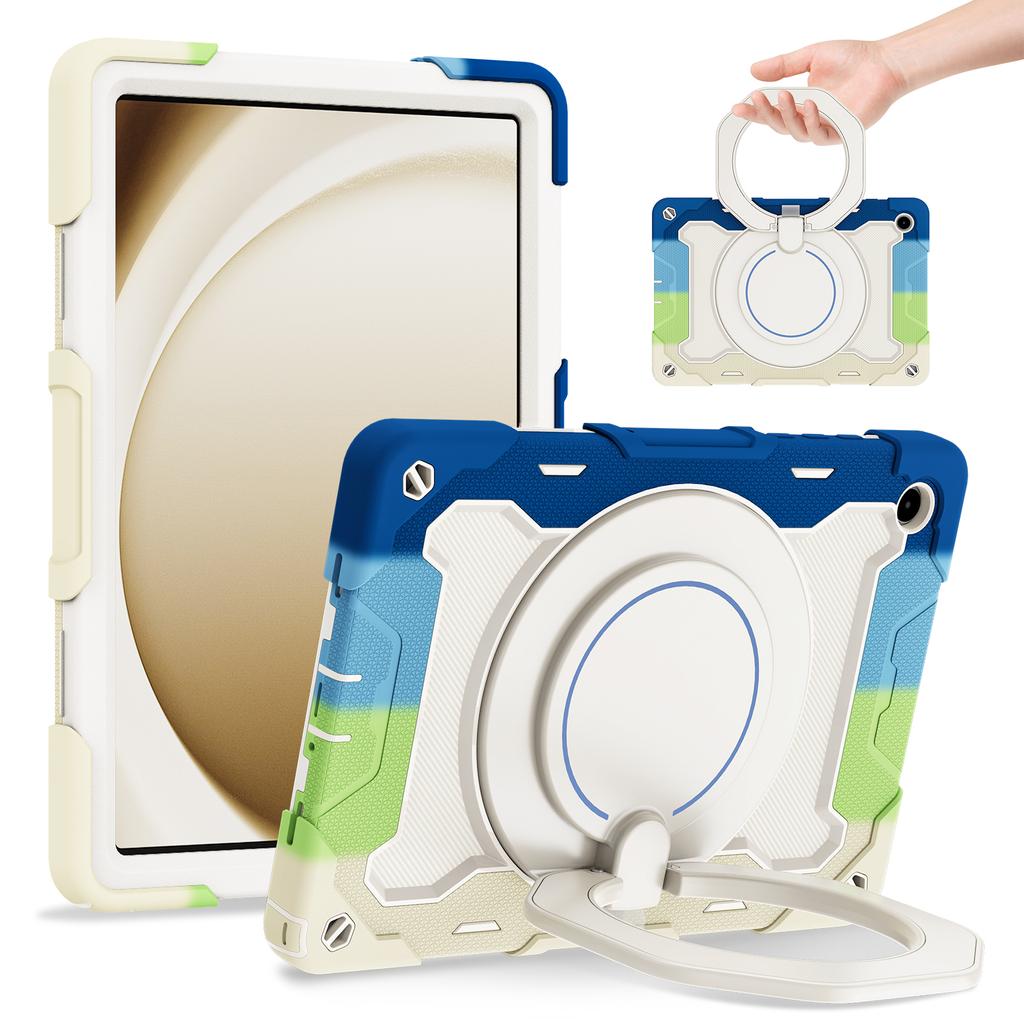 For Samsung Galaxy Tab A11+ Case with Kickstand PC + Silicone Shockproof Rugged Tablet Cover