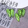 Gothic Nail Stickers Women for Halloween Spooky Ghost Pumpkin Spider Web Bat Long Lasting Decals Thorns Manicure Decal DIY Art Supplies Holiday