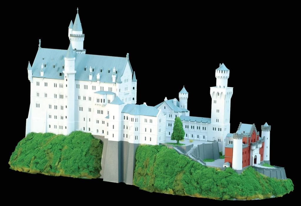 Doyusha 1/220 Western Castle Neuschwanstein Castle Color Plastic Model NSC Molded Color
