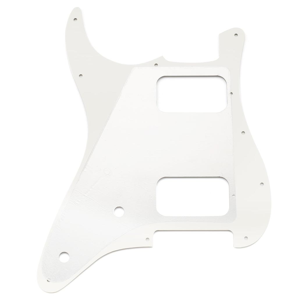 Musiclily Pro 11-Hole ST Stratocaster Pickguard HH with Round Corners, Uncovered, 2 Humbucker Pickups, 2 Potholes, for Fender Squier Strat Electric