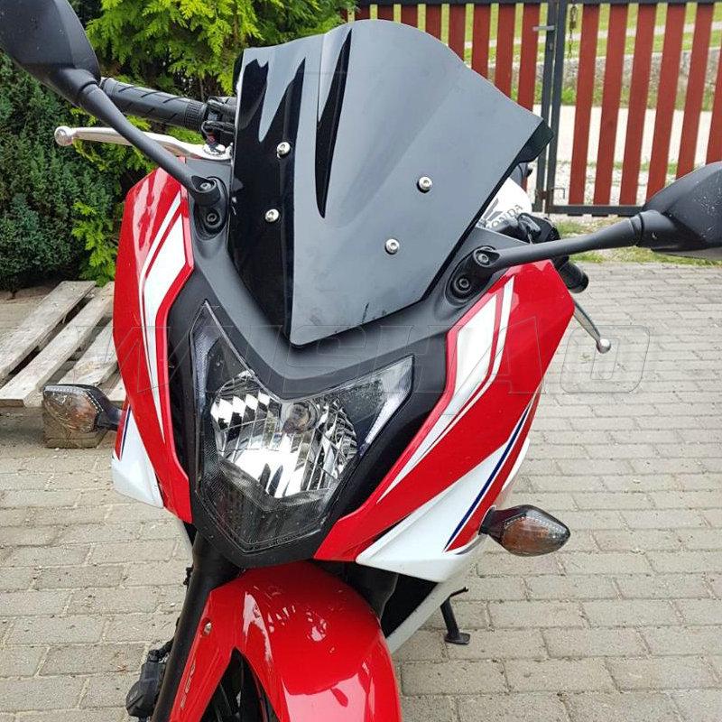 Motorcycle Double Bubble Windshield Windscreen Screen For 2014 2015 2016 2017 2018 Honda CBR650F CBR 650F 650 F Black Iridium