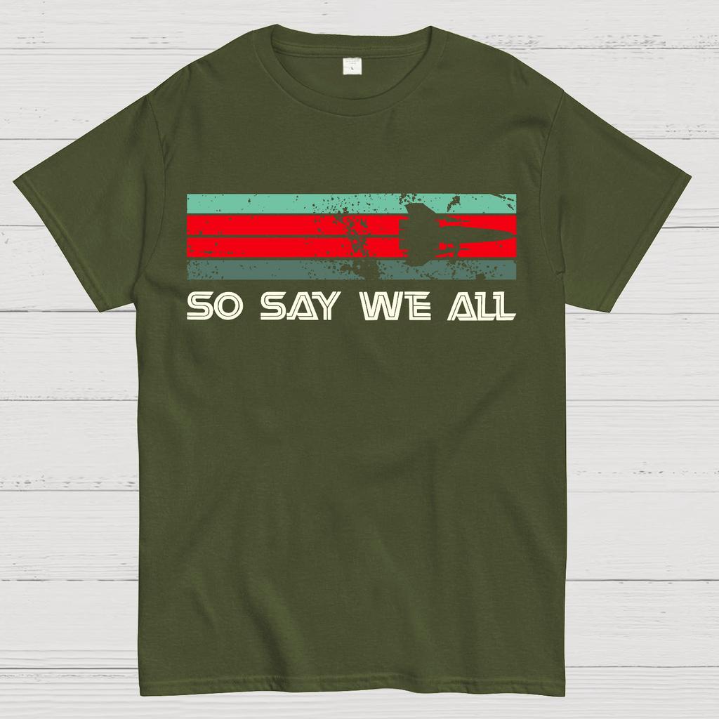 So Say We All Battlestar Galactica Unisex Heavyweight 100% Cotton T-shirt