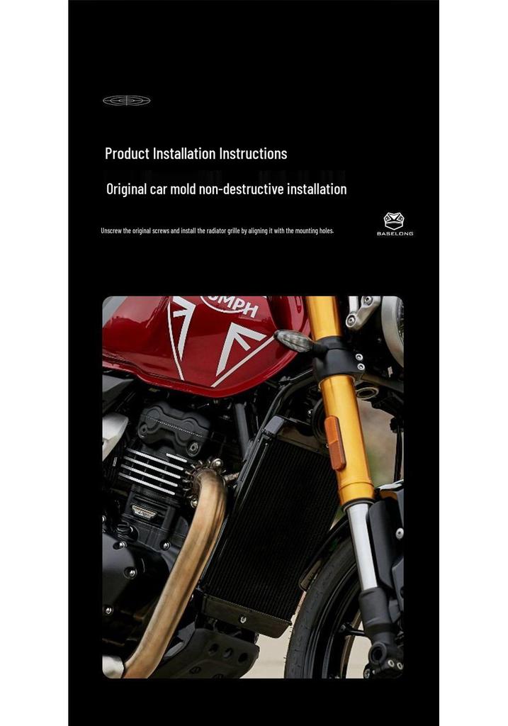 Triumph Speed 400 Wasserkühler-Schutzgitter für Speed400 und 400X Modelle Zubehör