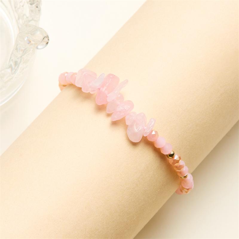 Colorful Natural Stone Irregular Bracelets For Women Handmade Rice Beads Woven Rope Bracelet For Women Friendship Jewelry Gifts