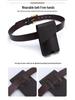 Chao Niu Vertical Style Cowhide Leather Waist Bag - Outdoor Tactical Phone Holder for Men