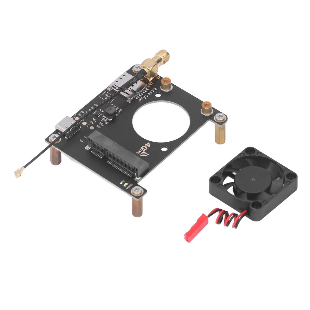 LTE 4G 3G Erweiterungsplatine Datenübertragung HAT Modul mit Lüfter für Raspberry Pi 4B 3B