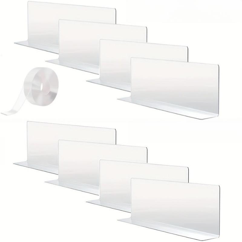 8pc Adjustable Gap Blockers & Nano Glue Anti Pet Under Bed Sofa Shelf Separators Safety Baffles Furniture Prevent Items Slipping