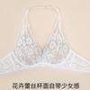 French Underwear Women's Small Breasts Gather Beautiful Back Pure Desire Sexy Lace Hanging Neck Without Steel Ring Side Closing Soft Support Bra Cover