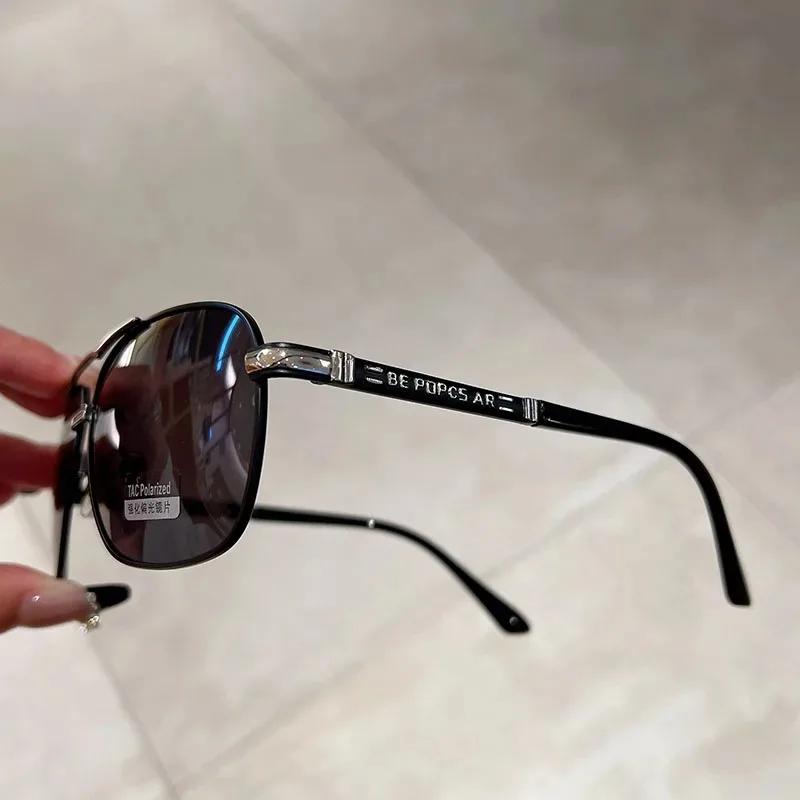 Oversized Vintage Sunglasses Men Women Fashion Polarized Pochromic Shades Eyewear Double Bridge Driving Sun Glasses