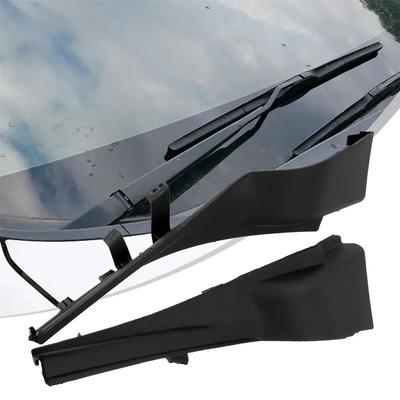 1 Par Negro Coche Delantero Limpiaparabrisas Lateral Cubierta Embellecedora de Extensión de Carenado Para MURANO 2015-2017