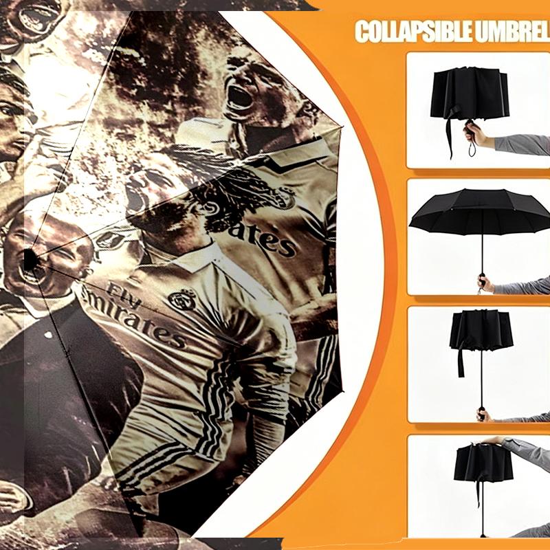 Football team Madrid Print Umbrella Automatic Opening/ Closing - Portable Foldable Design - Daily use for Travel/Outdoor - Gift for Birthday
