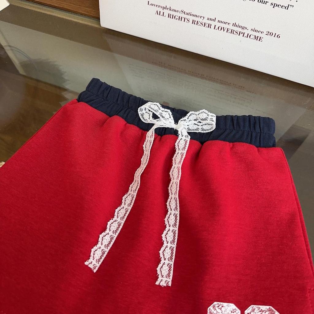 Sommer-Set im koreanischen Stil: Baby Mädchen Kurzarm T-Shirt & Halbrock