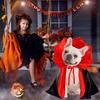 Stand-Collar Halloween Pet Cape Adjustable Dogs Wizard Outfit Cool Pet Cosplay Costume  Puppy