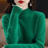 Autumn Winter Women Sweater Fashion Warm Bottoming Shirts Half High Collar Basic Knitwear Solid Long Sleeve Pullovers