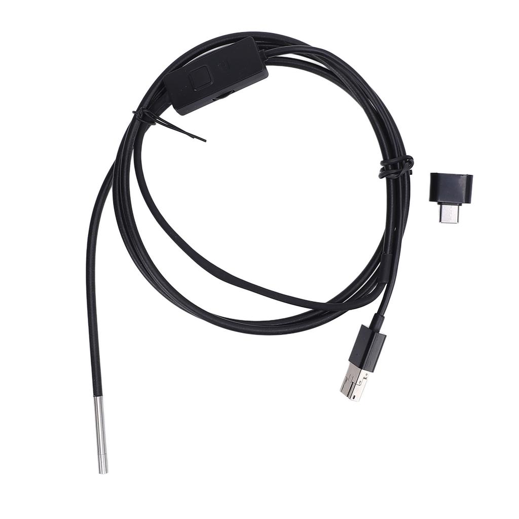 USB Endoscope Water Proof TYPE C Camera 6 Adjustable LED Lights HD Industrial Borescope 3.9mm 1m 3 8cm Depth of Field