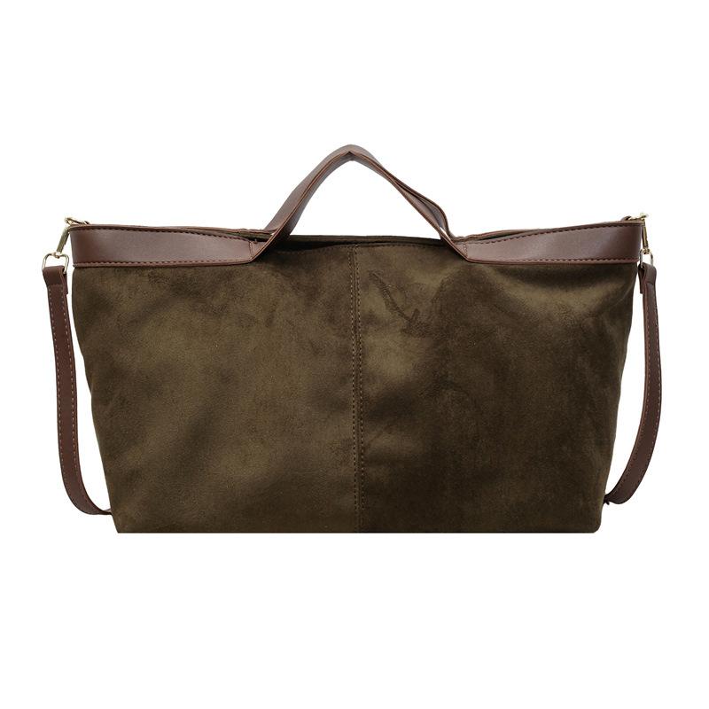 Large Capacity Tote Shoulder Bag Retro Faux Suede Women Handbags Soft Shopper Purses Designer Bags for Women Crossbody Bag