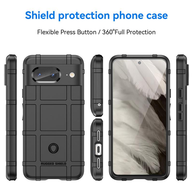 For Funda Google Pixel 8 Case Google Pixel 6A 7A 6 7 8 Pro Cover Housing Shockproof Armor Rubber Anti-Slip Phone Back Case