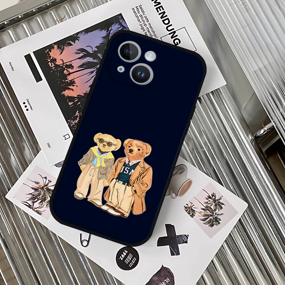Cartoon Bear P-Polo-S Phone Case Phone Case That Fits IPhone 16, 15, 11, 13, 14 Pro Max, Plus, X, Xr, Xs Max, 12 Mini