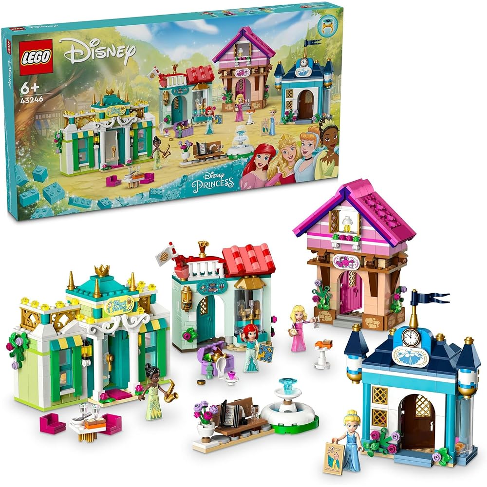 LEGO Disney Princess Town Adventure Toy Building Blocks for Kids Ages 6-9 Educational Playset 43246