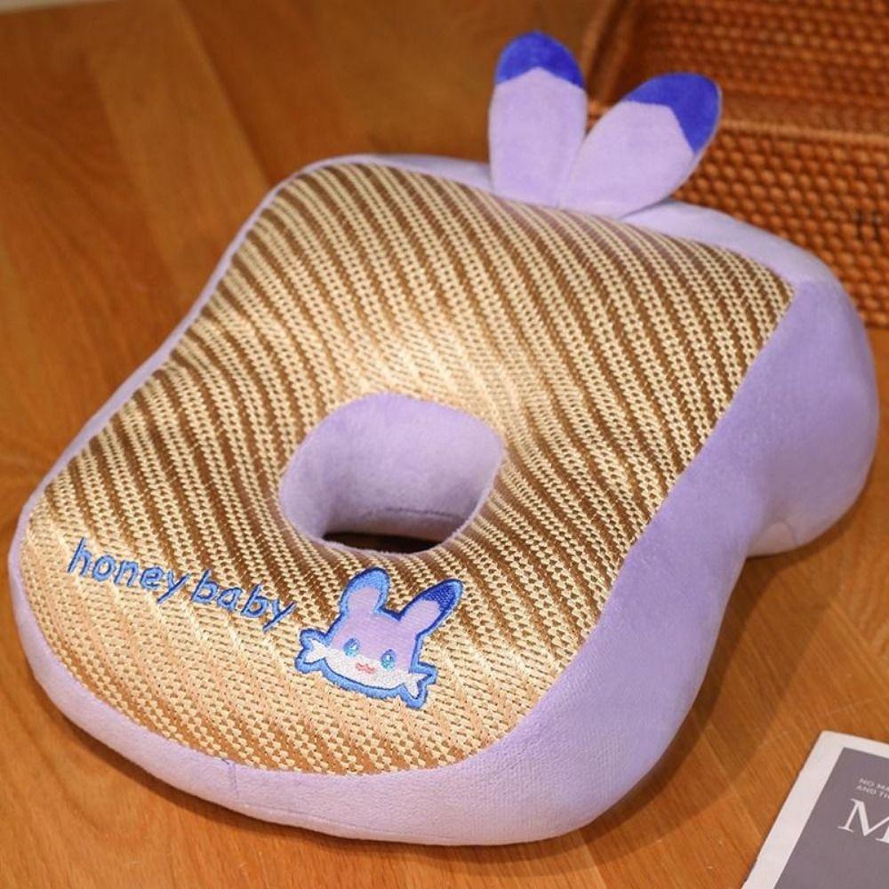 Double-sided Office Plush Pillow Hollow Breathable Cute Animal Neck Pillow  Room Decoration