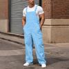 Men's Loose Fit Cargo Overalls Wide Leg Jumpsuit with Multi-Pocket Utility Storage