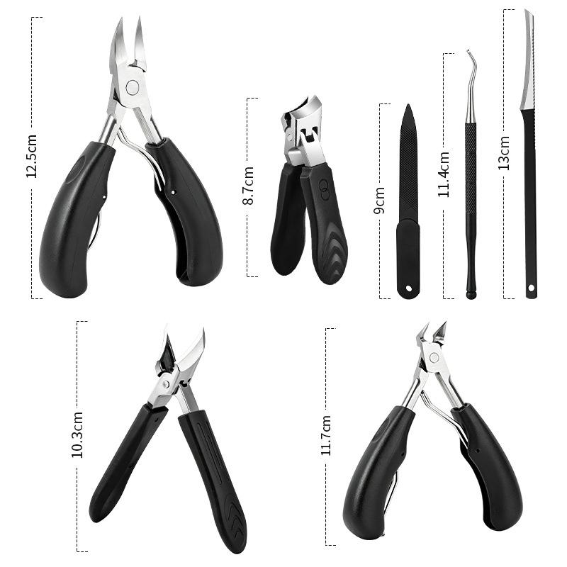 Ingrown Toenail Manicure Tool Set, Large Nail Clippers, Pointed Beak Nail Cutters, Pedicure Tools for Paronychia Care