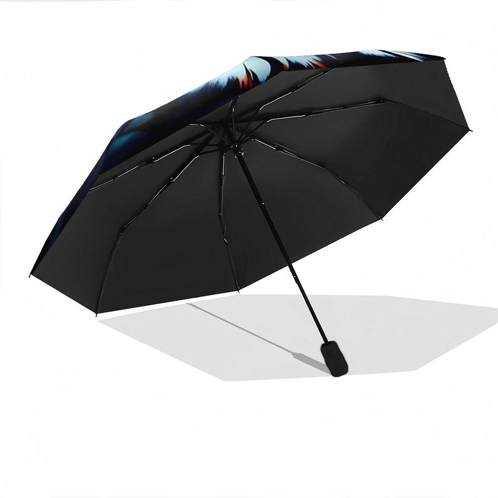Automatic Folding Umbrella with Large Rose Design - Automatic Open/Close,Automatic Collapsible Umbrella,Portable Outdoor Acc