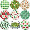 8Pcs with Metal Stand Round Art Coasters Entry-level  Coaster Kit DIY Painting Coasters  Gift