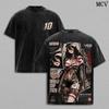 Albedo Graphic Tee, Overlord Dark Fantasy Poster Art, Vintage Washed Double‑Sided Oversized Unisex Anime Fan Shirt