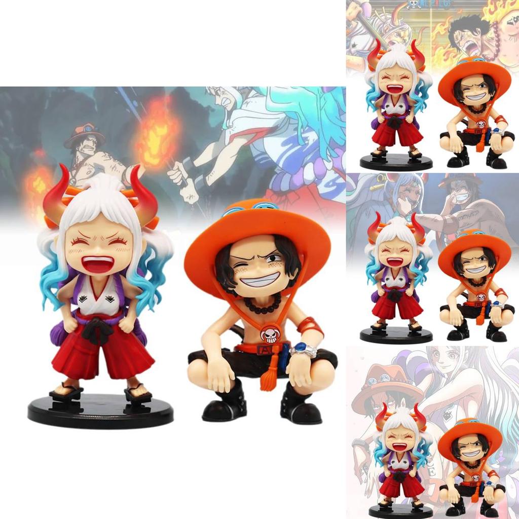 Charming Pvc One Piece Figurines Of Laughing Ace And Yamato Perfect For Collectors