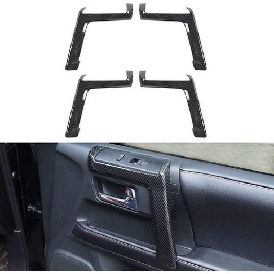 Carbon Fiber Door Armrest Decor Strip Trim Cover for 4Runner 2010+ Accessories