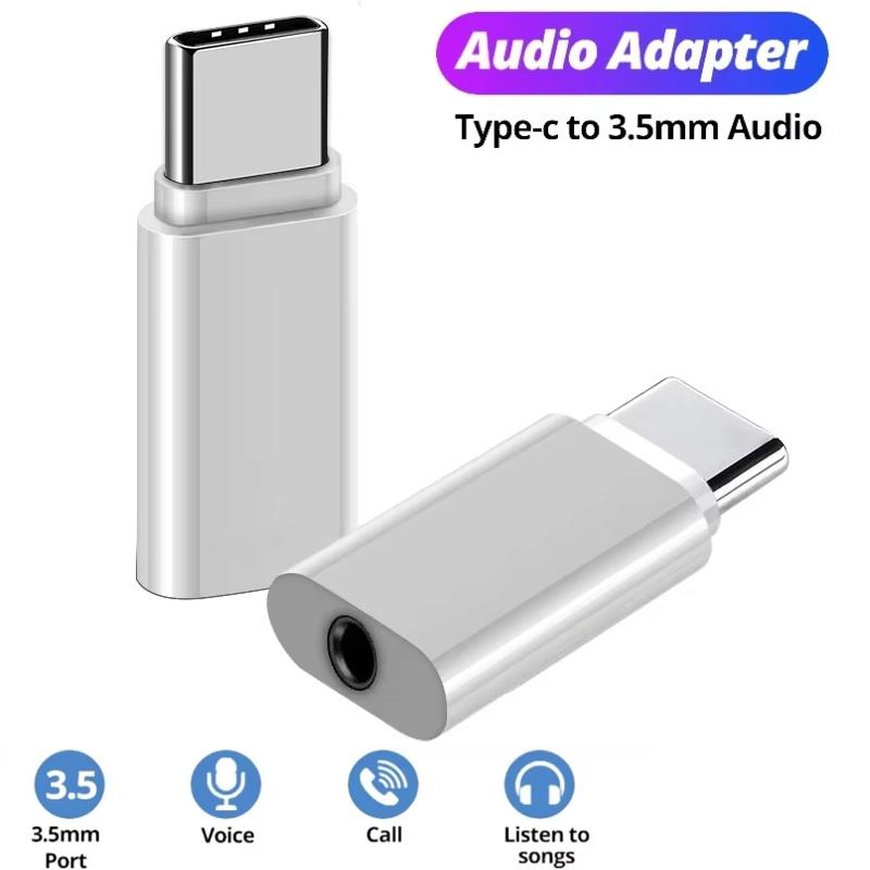 Type C Adapter Male Type C To Female 3.5mm Adapter 3.5 Wired Headphone Adapter Support OTG USB C For Laptops Xiaomi Huawei Honor