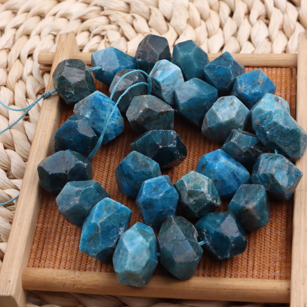 Raw Mineral Crystal Faceted Beads for DIY Jewelry Making