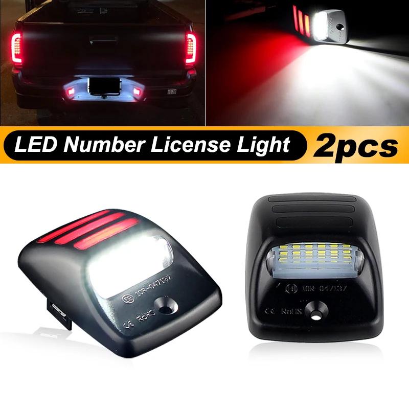 2pcs LED Car License Plate Lights Lamp Assembly Replacement For Toyota Tacoma 2005-2015 Tundra 2000-2013 Auto Parts Accessories