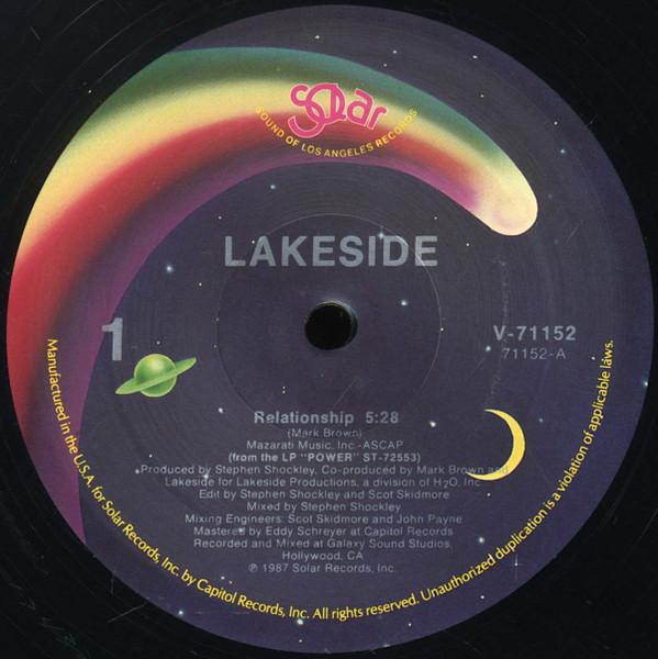 

12inch Record LAKESIDE - Relationship V71152 Solar 1987 US Soul/Funk Used