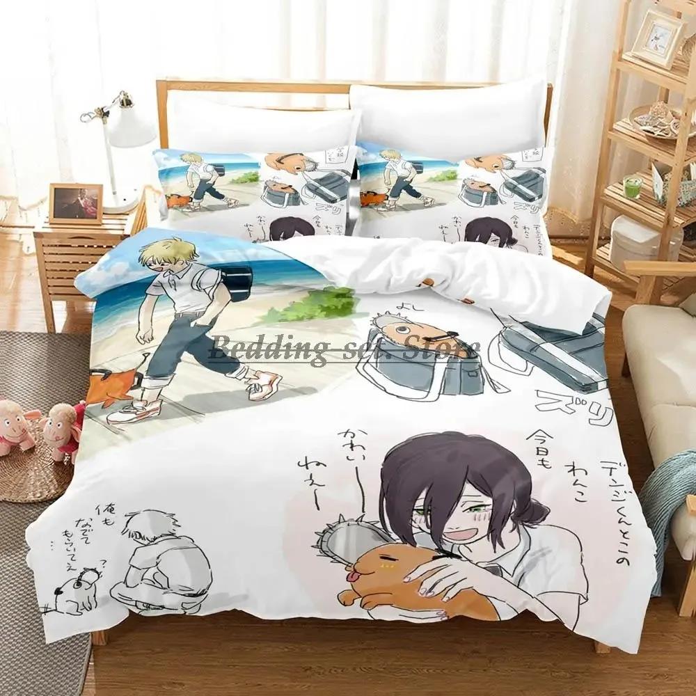 2023 Chainsaw Man Pochita Bedding Set Single Twin Full Queen King Size Bed Set Aldult Kid Bedroom Duvetcover Sets SPY×FAMILY