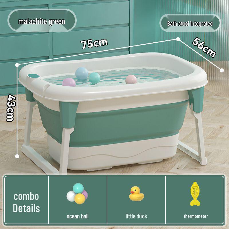 Foldable Children's Bath Bucket: Large & Small Sizes for Baby and Child Swimming and Bathing