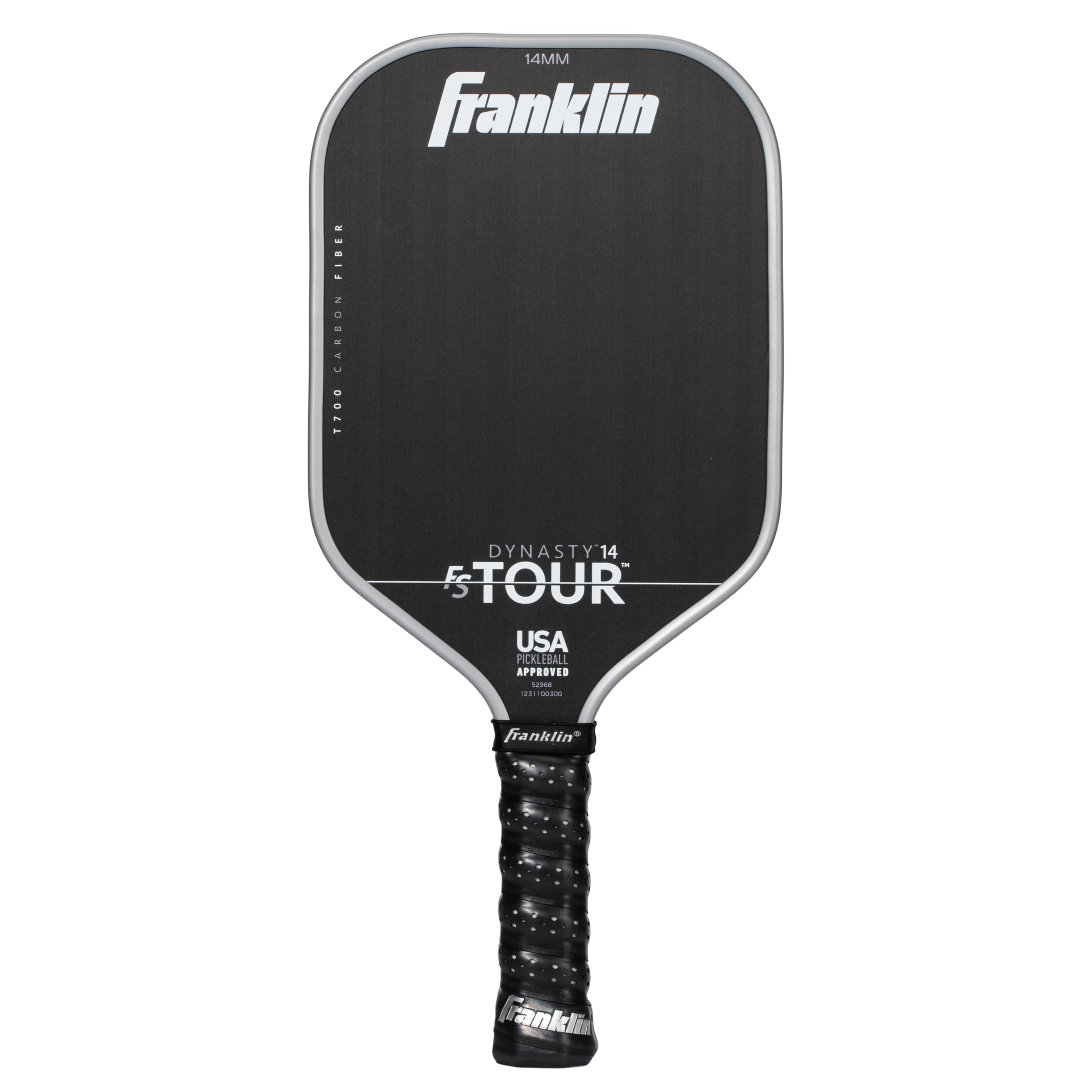 

Franklin Sport Pro pickleball paddle FS Tour Series carbon fiber pickleball paddle Dynasty Pro Player Paddle 14mm polymer core gray серый