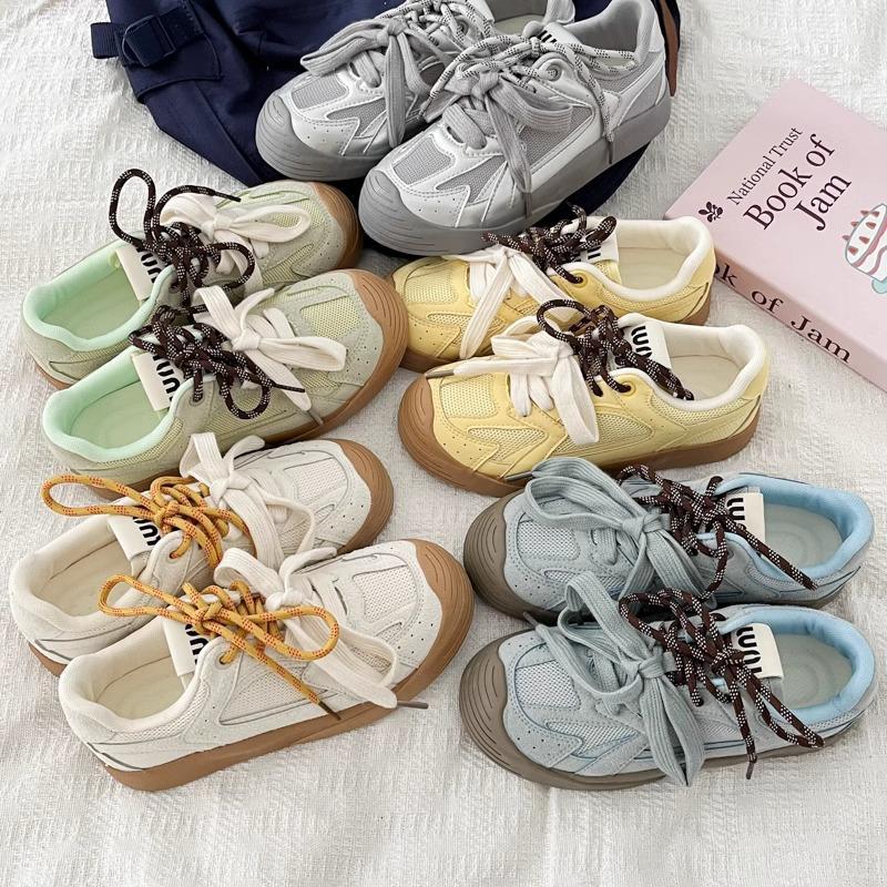 Chung Daozi Dexun Shoes Women's 2025 Summer Mesh Breathable Versatile ins Tide Shows Feet Small Chic Little White Shoes Casual