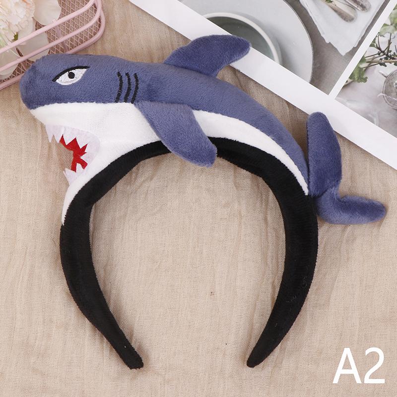 Cartoon Plush Ocean Animal Headband Shark Hairband Funny Fluffy Hair Hoop Halloween Christmas Props Theme Cosplay Costume