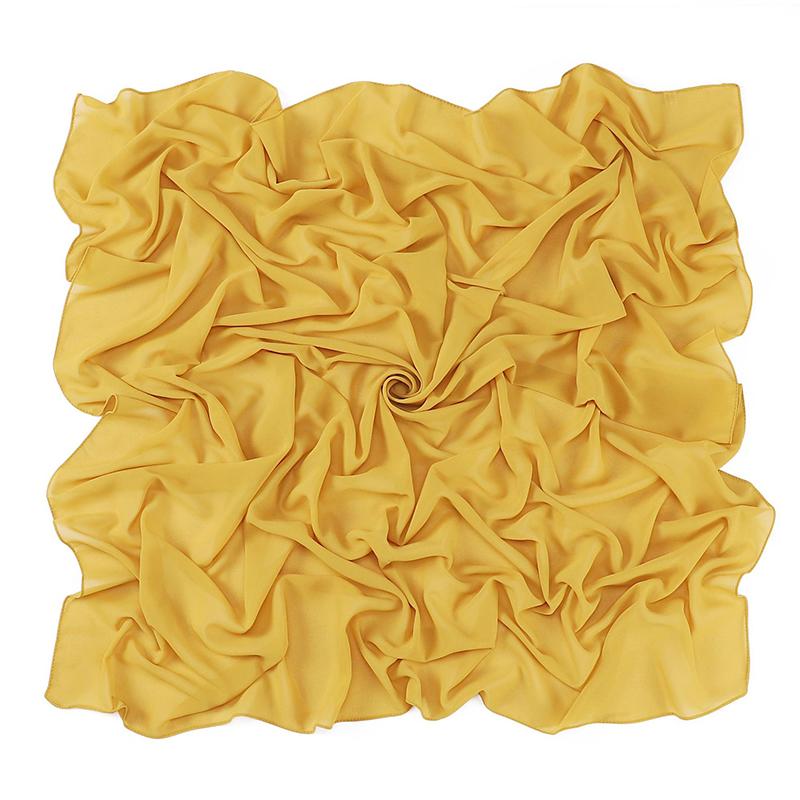 Muslim Chiffon Hijab Scarf for Women Big Solid Color Head Wrap for Women Hijabs Scarves Ladies Muslim Veil Jersey Hijabs Turban